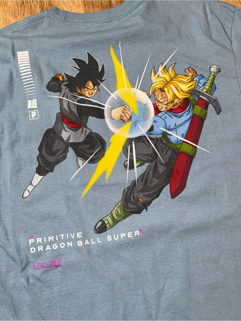 Primitive Dragon Ball Super Trunks Goku Black Graphic Teal Cotton Men's T-Shirt